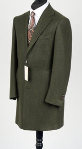 New Suitsupply Vincenza Moss Green Wool and Cashmere Coat - Size 38R