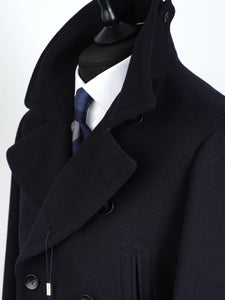 New Suitsupply Phoenix Navy Blue Pure Wool DB Peacoat - Size 38R