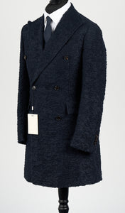 New Suitsupply Bleecker Navy Alpaca, Wool and Nylon DB Coat - Size 36R
