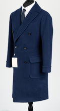 Load image into Gallery viewer, New Suitsupply Merano Mid Blue Wool and Cashmere Casentino Polo Coat - Size 42R and 46R