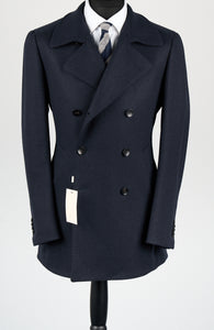 New Suitsupply Arlington Navy Blue Wool and Cashmere Unlined Peacoat - Size 38R and 42R