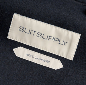 New Suitsupply Arlington Navy Blue Wool and Cashmere Unlined Peacoat - Size 38R and 42R