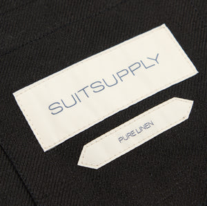 New Suitsupply Vasto Black Pure Linen Field Jacket - All Sizes Available!
