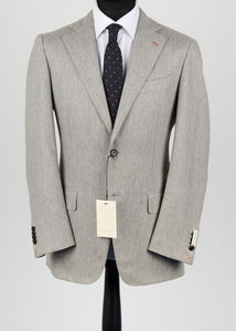 New Suitsupply La Spalla Light Gray Wool and Cashmere Full Canvas Suit - Size 40R (Final Sale)
