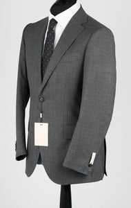 New Suitsupply Lazio Mid Gray Pure Rustic Tropical Wool Suit - Size 40R