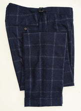 Load image into Gallery viewer, New Suitsupply JORT Navy Windowpane Pure Wool Flannel Super 130s Luxury Suit - Size 38S