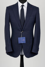 Load image into Gallery viewer, New Suitsupply JORT Mid Blue Check Wool and Silk Super 150s Luxury Full Canvas Suit - Size 36R
