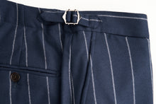 Load image into Gallery viewer, New Suitsupply JORT Navy Stripe Wool and Silk Super 150s Full Canvas Luxury Suit - Size 36R