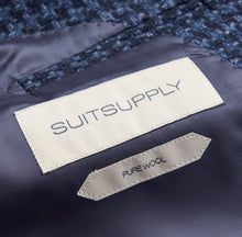 Load image into Gallery viewer, New Suitsupply Havana Mid Blue Houndstooth Wool, Mohair, Silk, Cashmere 3 Piece DB Suit - Size 36S, 38S, 38R, 42L (Final Sale)