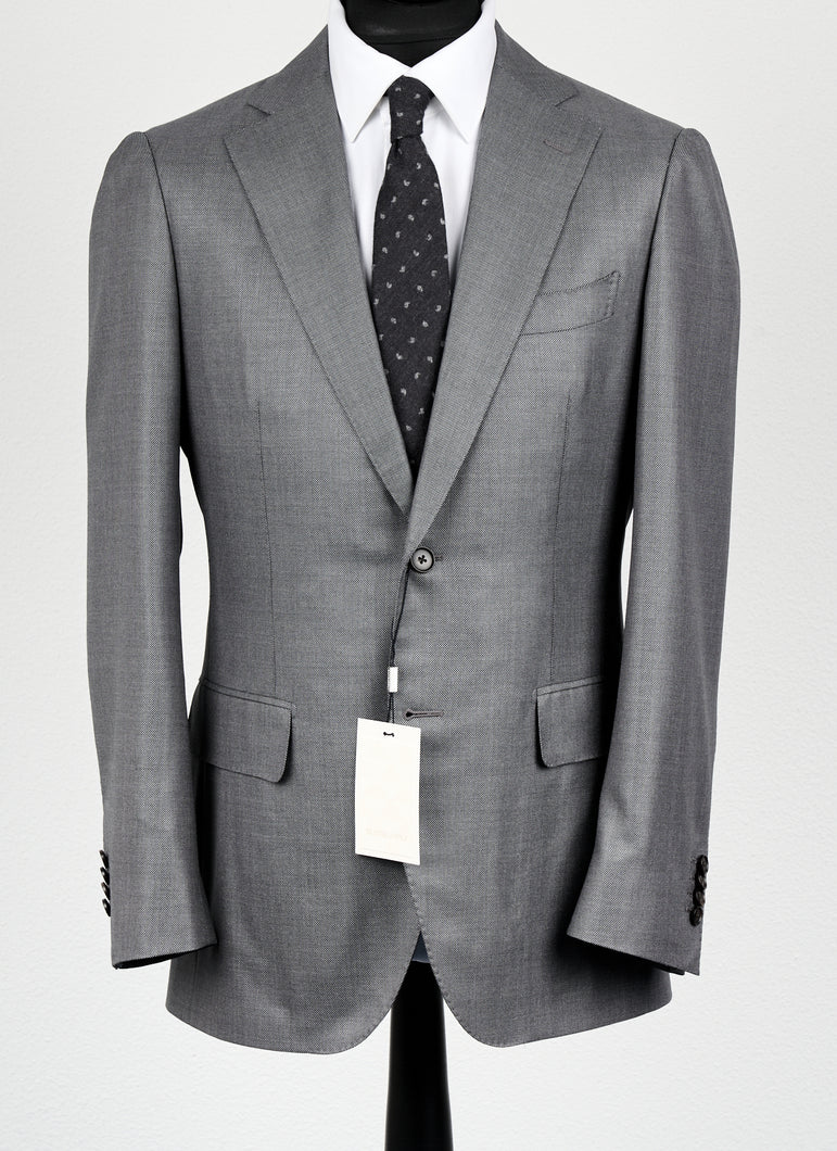 New Suitsupply Lazio Gray Birdseye Wool and Mulberry Silk Super 150s Luxury Suit - Size 36R and 42R