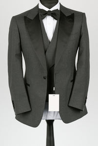 New Suitsupply Lazio Dark Gray All Season 3 Piece DB Tuxedo - Size 48R