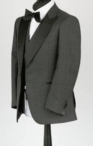 New Suitsupply Lazio Dark Gray All Season 3 Piece DB Tuxedo - Size 36S