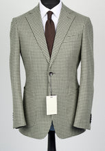 Load image into Gallery viewer, New Suitsupply Mid Green Houndstooth Wool and Cashmere Suit - Size 46R