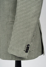 Load image into Gallery viewer, New Suitsupply Mid Green Houndstooth Wool and Cashmere Suit - Size 46R