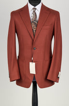 Load image into Gallery viewer, New Suitsupply Havana Burnt Orange Pure Wool Flannel Suit - Size 36R, 38S, 38R, 40S, 40R, 42S