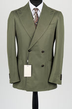 Load image into Gallery viewer, New Suitsupply Havana Mid Green Pure Cotton Unlined DB Suit - Size 38R