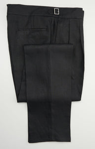 New Suitsupply Havana Black Pure Linen Unlined DB Suit - Size 34R, 36R, 38R (Half Gurkha)