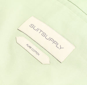 New Suitsupply Havana Mint Green Pure Cotton DB Unlined Suit - Size 36S