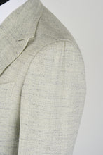 Load image into Gallery viewer, New Suitsupply Havana Light Gray Herringbone Silk, Linen, Cotton Unlined DB Ferla Suit - Size 46L