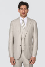 Load image into Gallery viewer, New Suitsupply Havana Light Brown Herringbone Wool, Silk, Linen 3 Piece DB Suit - Multiple Sizes Available