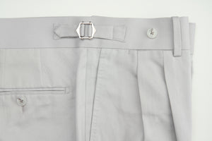 New Suitsupply Havana Light Gray Cotton Cashmere Wide Lapel Suit - Size 38R, 40R, 42L