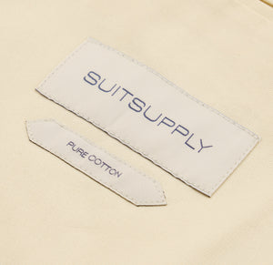 New Suitsupply Havana Yellow (Eggshell) Pure Cotton Unlined DB Suit - Size 38S, 38R, 40R, 42R