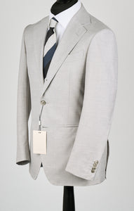 New Suitsupply Havana Light Gray Wool, Mulberry Silk and Linen Suit - Size 38R, 40R, 42S, 42R, 44R, 44L, 46R, 46L (Current Collection)