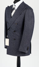 Load image into Gallery viewer, New Suitsupply Havana Blue &quot;Denim Look&quot; Wool, Cotton, Cashmere DB Zegna Suit - 38S and 42L