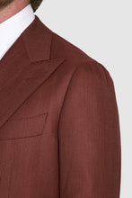 Load image into Gallery viewer, New Suitsupply Havana Dark Orange Herringbone Pure Wool Super 120s Suit - Size 38S
