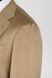 New Suitsupply Havana Tulip Brown Mid Brown Herringbone Pure Wool Unlined Suit - Size 38R