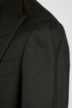 Load image into Gallery viewer, New Suitsupply Havana Black Wool, Tussah Silk and Linen DB Low Button Tuxedo - Size 38S, 38R, 42R, 42L, 44L