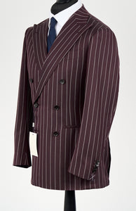 New Suitsupply Havana Burgundy Wool, Mulberry Silk and Linen Suit - Size 40R (Final Sale)