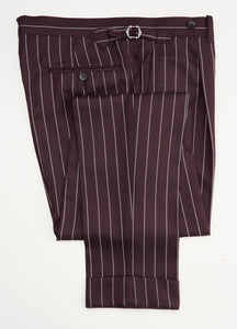 New Suitsupply Havana Burgundy Wool, Mulberry Silk and Linen Suit - Size 40R (Final Sale)