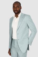 Load image into Gallery viewer, New Suitsupply Havana Cyan Blue Pure Cotton Unlined 3 Roll 2 Suit - All Sizes Available!