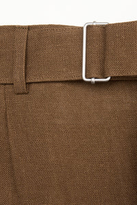 New Suitsupply Roma Tobacco Brown Pure Linen Relaxed Fit Wide Leg Suit - Size 36S, 38S, 38R, 40R, 42S, 42R, 42L, 44R, 46R