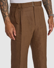 Load image into Gallery viewer, New Suitsupply Roma Tobacco Brown Pure Linen Relaxed Fit Wide Leg Suit - Size 36S, 38S, 38R, 40R, 42S, 42R, 42L, 44R, 46R