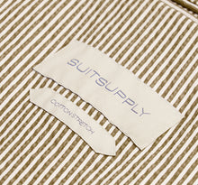 Load image into Gallery viewer, New Suitsupply Havana Light Brown Stripe Cotton Stretch Seersucker DB Suit - Size 42L (Final Sale)