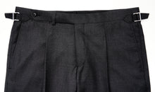 Load image into Gallery viewer, New SUITREVIEW Elmhurst Charcoal Gray Fine Check Pure Wool Super 110s Pants - Waist Size 38