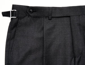New SUITREVIEW Elmhurst Charcoal Gray Fine Check Pure Wool Super 110s Pants - Waist Size 38