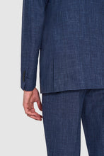 Load image into Gallery viewer, New SUITREVIEW Elmhurst Blue Glen Check Wool, Silk, Linen Loro Piana Suit - Size 38R (Other Sizes Special Order)