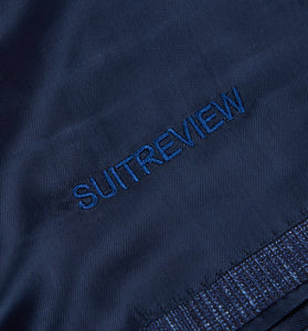 New SUITREVIEW Elmhurst Blue Glen Check Wool, Silk, Linen Loro Piana Suit - Size 38R (Wide Lapel)