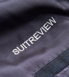 New SUITREVIEW Elmhurst Deep Blue Check 2 Ply Traveller Peak Lapel Suit - Size 44R