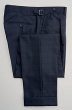 Load image into Gallery viewer, New SUITREVIEW Elmhurst Deep Blue Check 2 Ply Traveller Peak Lapel Suit - Size 36R, 38R, 40S, 42R, 44R