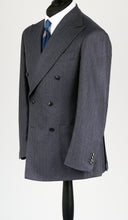 Load image into Gallery viewer, New SUITREVIEW Elmhurst Dark Slate Blue Herringbone Pure Wool DB Blazer - Size 38R and 42R