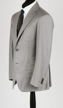 Load image into Gallery viewer, New SUITREVIEW Elmhurst Gray Plain Herringbone Pure Wool Super 140s Piacenza Blazer - Size 42R