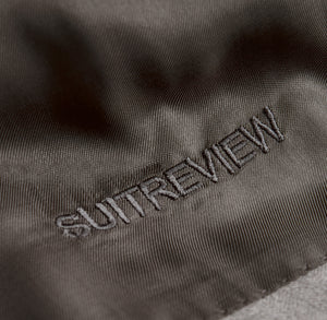 New SUITREVIEW Elmhurst Gray Plain Herringbone Pure Wool Super 140s Piacenza Blazer - Size 42R