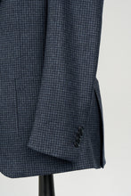 Load image into Gallery viewer, New SUITREVIEW Elmhurst Mixed Blue Houndstooth Pure Wool Flannel Blazer - Size 36R