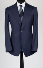 Load image into Gallery viewer, New SUITREVIEW Elmhurst Blue Pure Wool All Season Zegna Traveller Suit - Size 44R (Flat Front)