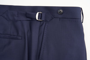 New SUITREVIEW Elmhurst Blue Pure Wool All Season Zegna Traveller Suit - Size 44R (Flat Front)