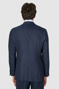 New SUITREVIEW Elmhurst Prussian Blue Pure Wool Traveller Peak Lapel Suit -  All Sizes Made to Order